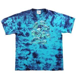 Gooses T-Shirts Vintage Tie Dye Dolphins Bottlenose Australia Distressed Large